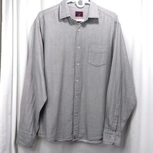 Untuckit Shirt‎ Mens Large Gray Button Down Long Sleeve Cotton